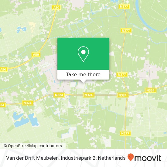 Van der Drift Meubelen, Industriepark 2 map