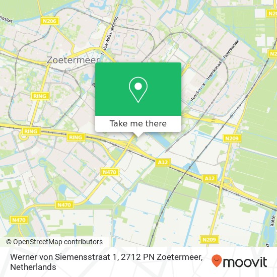 Werner von Siemensstraat 1, 2712 PN Zoetermeer map