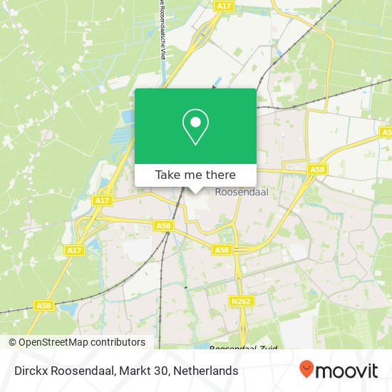 Dirckx Roosendaal, Markt 30 Karte