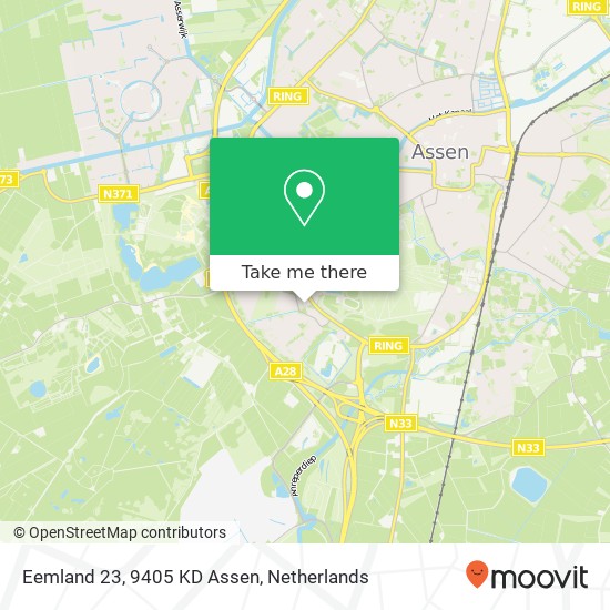 Eemland 23, 9405 KD Assen map