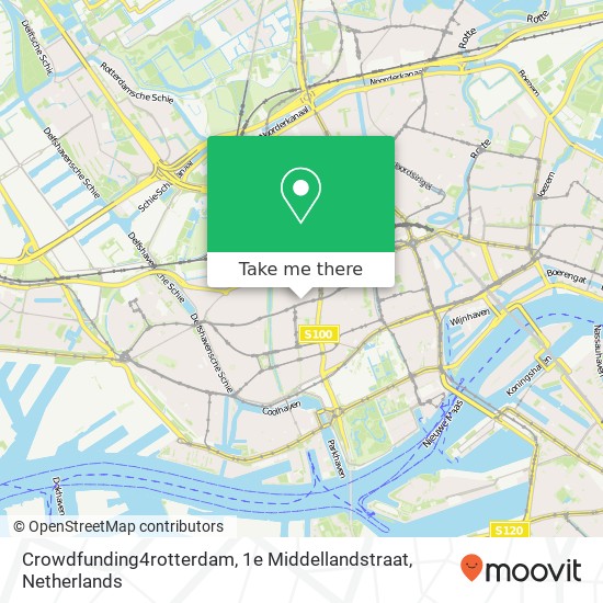 Crowdfunding4rotterdam, 1e Middellandstraat map