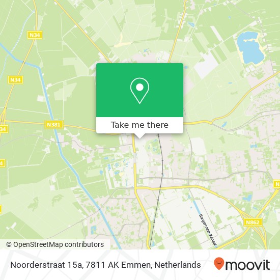 Noorderstraat 15a, 7811 AK Emmen map