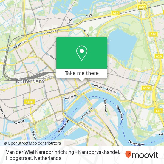 Van der Wiel Kantoorinrichting - Kantoorvakhandel, Hoogstraat map