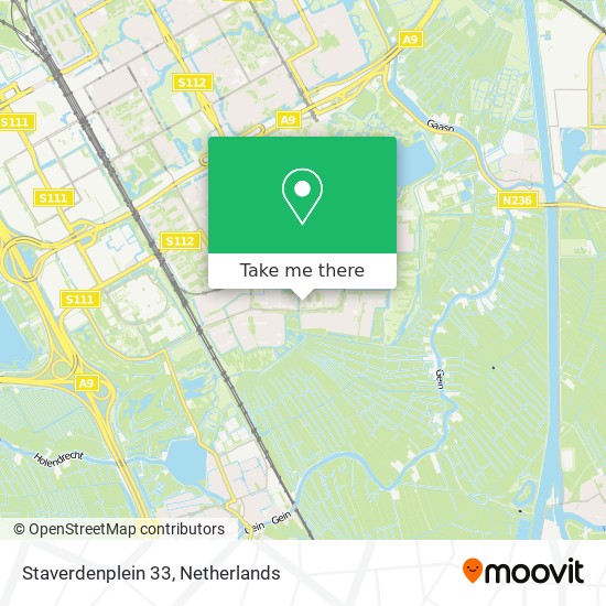 Staverdenplein 33 Karte