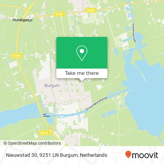 Nieuwstad 30, 9251 LN Burgum map