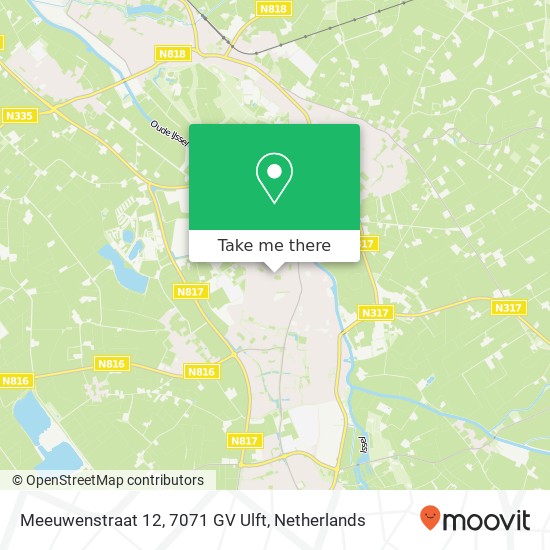 Meeuwenstraat 12, 7071 GV Ulft Karte