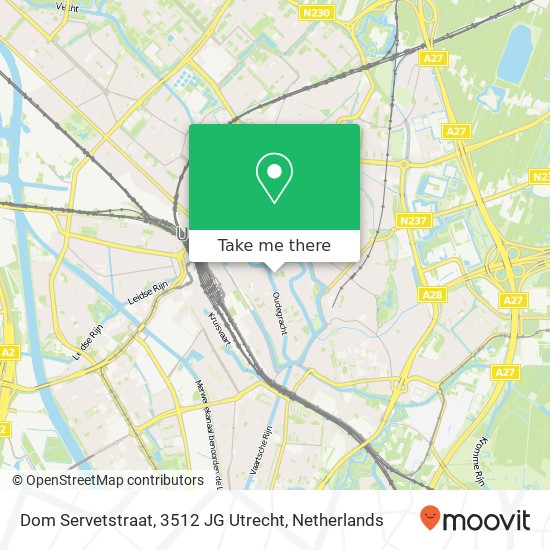 Dom Servetstraat, 3512 JG Utrecht map