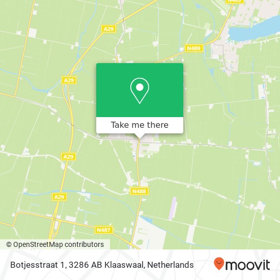 Botjesstraat 1, 3286 AB Klaaswaal map