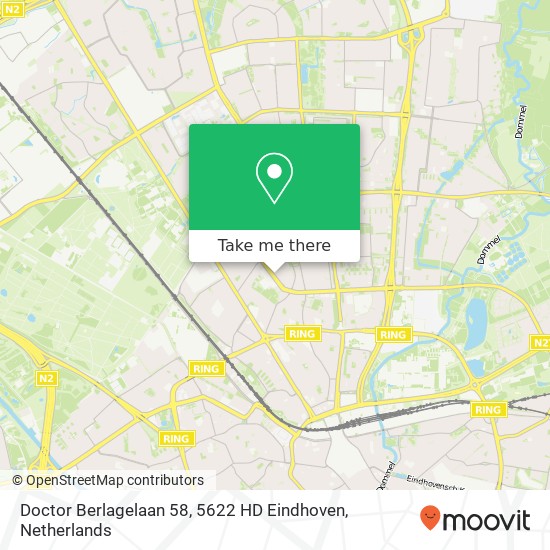 Doctor Berlagelaan 58, 5622 HD Eindhoven Karte