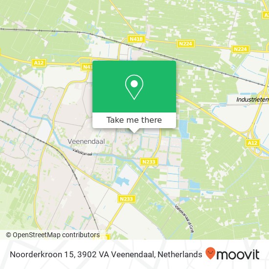 Noorderkroon 15, 3902 VA Veenendaal Karte