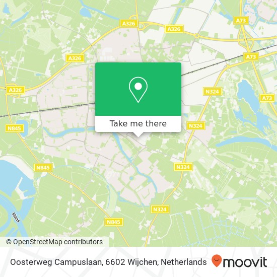 Oosterweg Campuslaan, 6602 Wijchen map