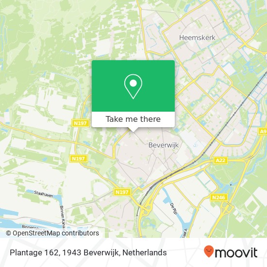 Plantage 162, 1943 Beverwijk map