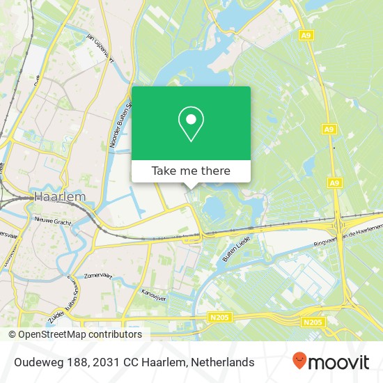 Oudeweg 188, 2031 CC Haarlem map