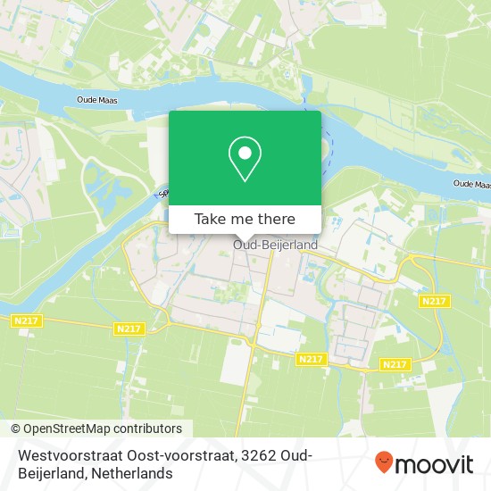 Westvoorstraat Oost-voorstraat, 3262 Oud-Beijerland Karte