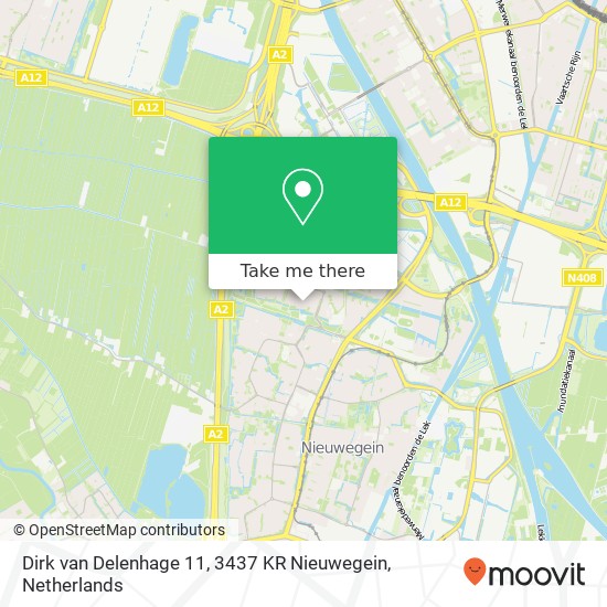 Dirk van Delenhage 11, 3437 KR Nieuwegein map