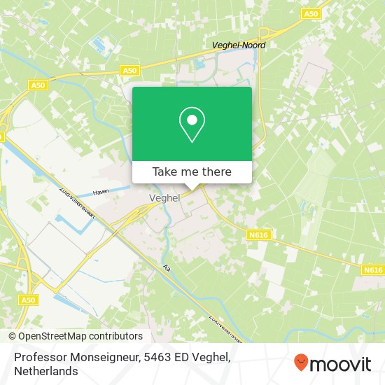 Professor Monseigneur, 5463 ED Veghel Karte