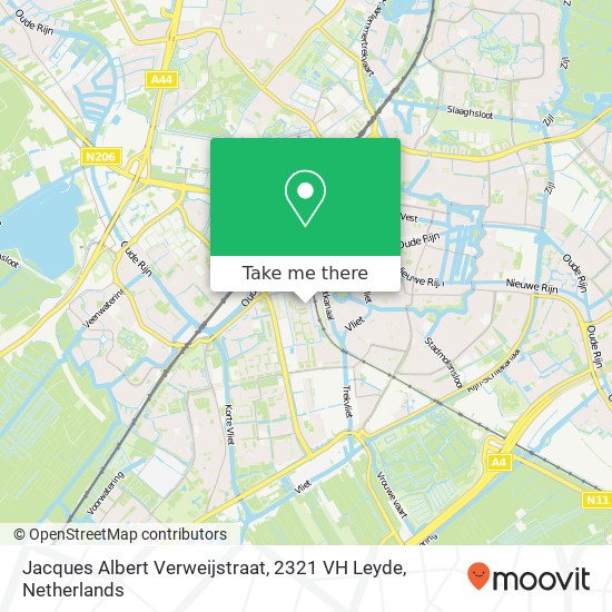 Jacques Albert Verweijstraat, 2321 VH Leyde map