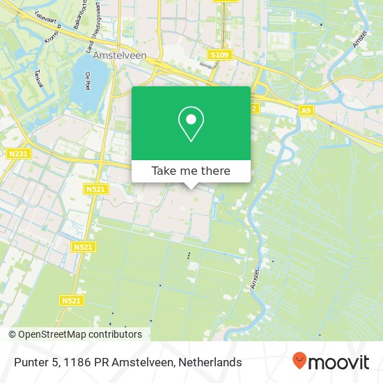 Punter 5, 1186 PR Amstelveen Karte