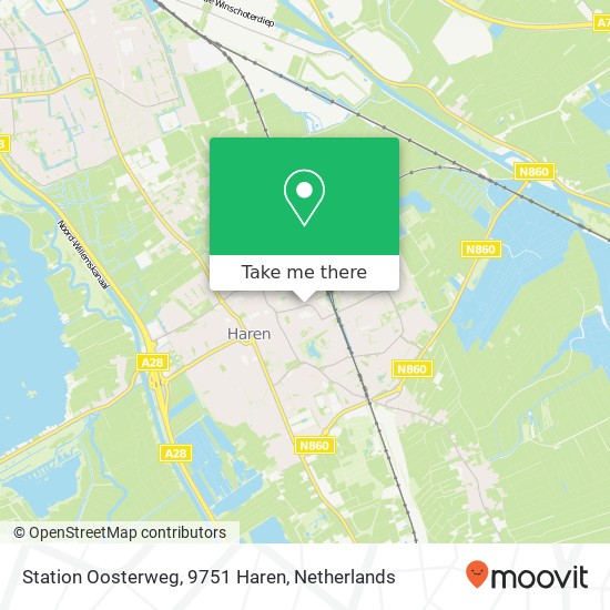 Station Oosterweg, 9751 Haren map