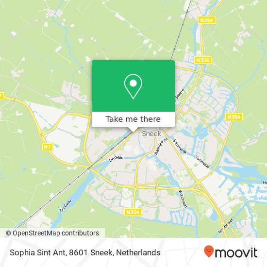Sophia Sint Ant, 8601 Sneek Karte