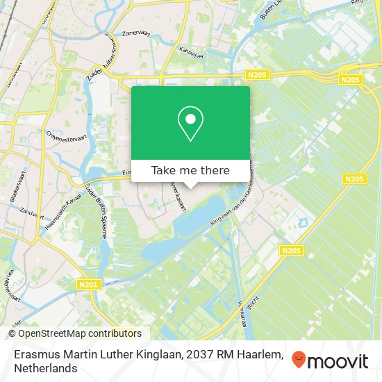 Erasmus Martin Luther Kinglaan, 2037 RM Haarlem map