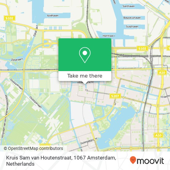 Kruis Sam van Houtenstraat, 1067 Amsterdam map