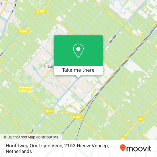 Hoofdweg Oostzijde Venn, 2153 Nieuw-Vennep map
