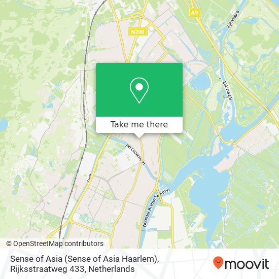 Sense of Asia (Sense of Asia Haarlem), Rijksstraatweg 433 Karte