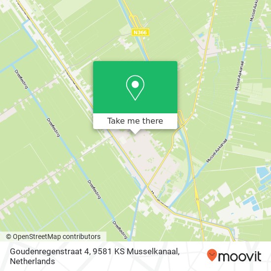 Goudenregenstraat 4, 9581 KS Musselkanaal Karte