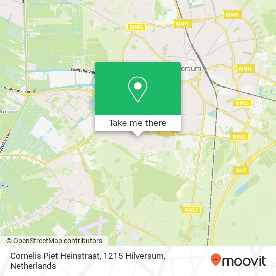 Cornelis Piet Heinstraat, 1215 Hilversum map