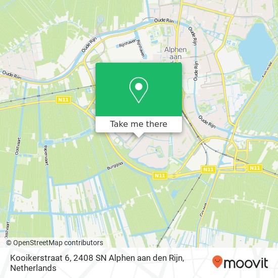 Kooikerstraat 6, 2408 SN Alphen aan den Rijn map