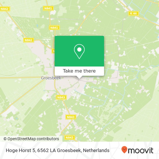 Hoge Horst 5, 6562 LA Groesbeek Karte