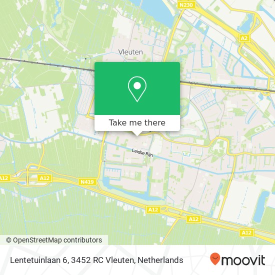 Lentetuinlaan 6, 3452 RC Vleuten map