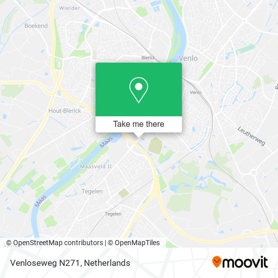 Venloseweg N271 Karte