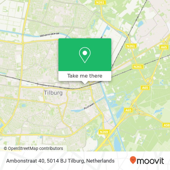 Ambonstraat 40, 5014 BJ Tilburg map