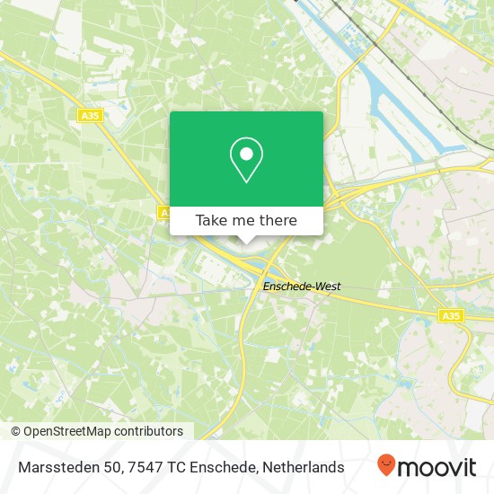 Marssteden 50, 7547 TC Enschede map