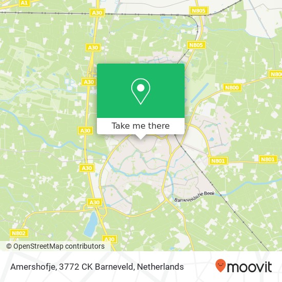 Amershofje, 3772 CK Barneveld map