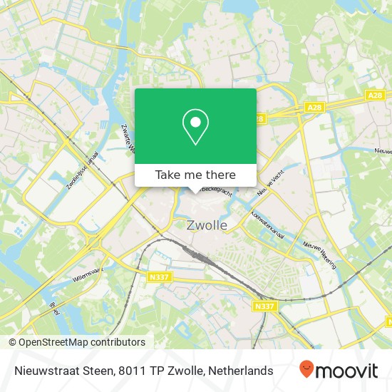 Nieuwstraat Steen, 8011 TP Zwolle Karte