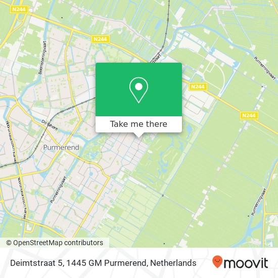 Deimtstraat 5, 1445 GM Purmerend map