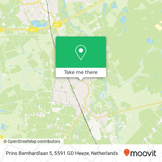 Prins Bernhardlaan 5, 5591 GD Heeze map