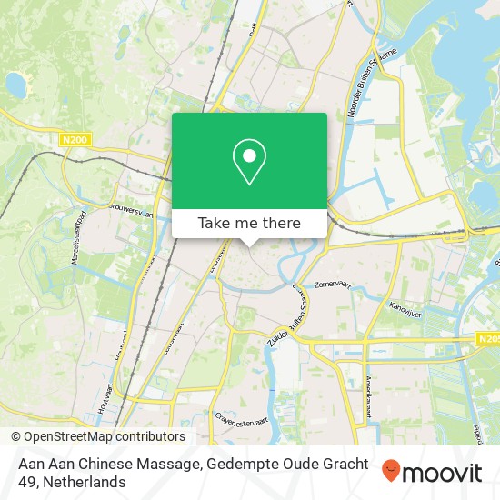 Aan Aan Chinese Massage, Gedempte Oude Gracht 49 map