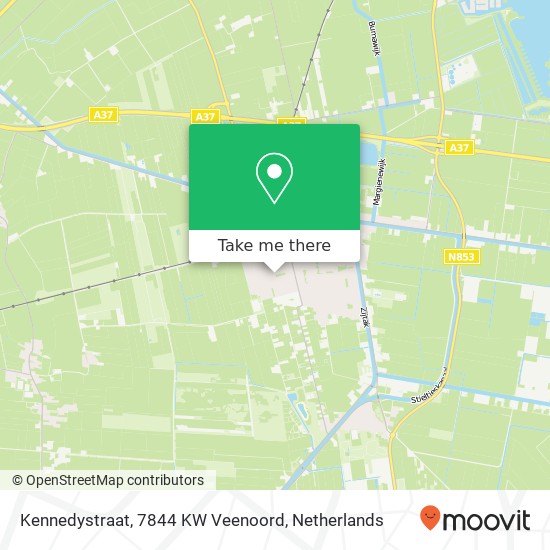 Kennedystraat, 7844 KW Veenoord map