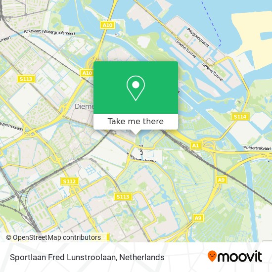 Sportlaan Fred Lunstroolaan map