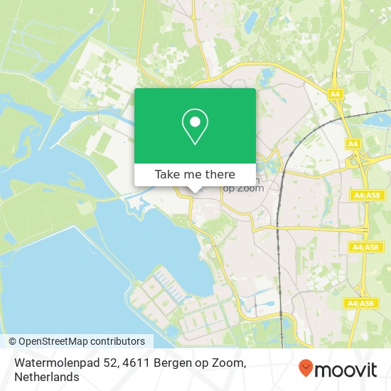 Watermolenpad 52, 4611 Bergen op Zoom map