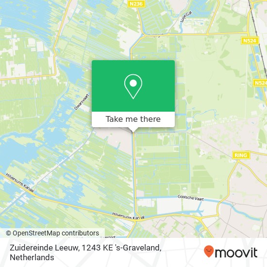 Zuidereinde Leeuw, 1243 KE 's-Graveland map