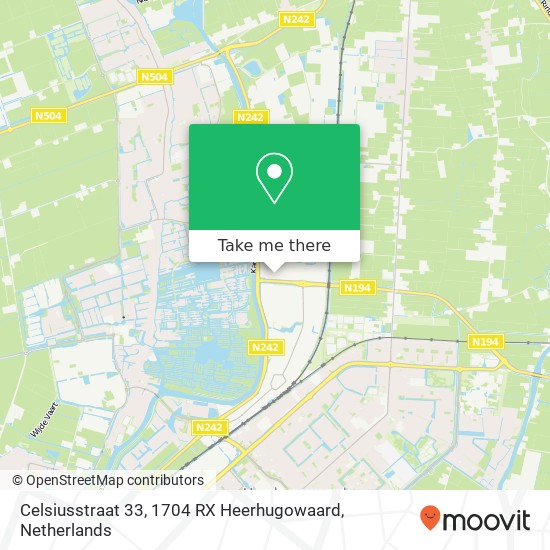 Celsiusstraat 33, 1704 RX Heerhugowaard map