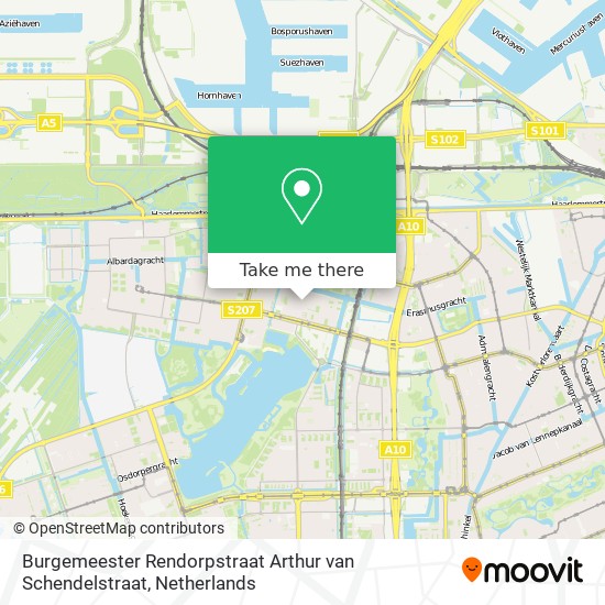 Burgemeester Rendorpstraat Arthur van Schendelstraat map
