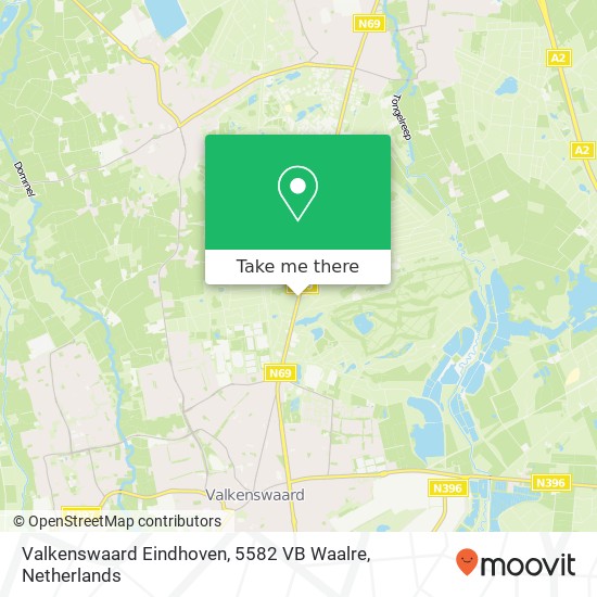 Valkenswaard Eindhoven, 5582 VB Waalre Karte