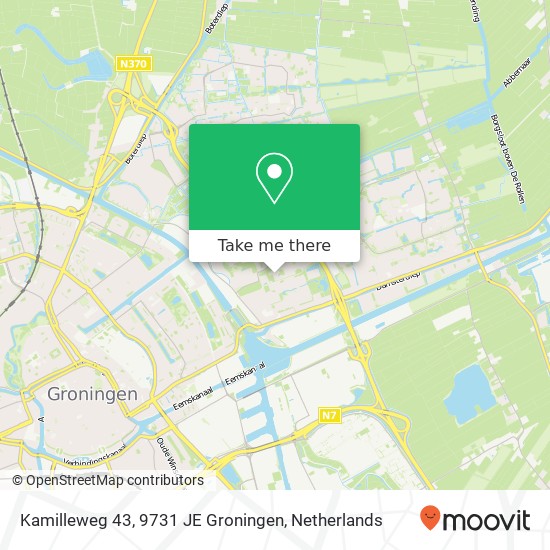 Kamilleweg 43, 9731 JE Groningen Karte