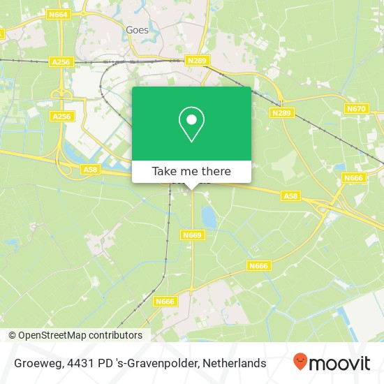 Groeweg, 4431 PD 's-Gravenpolder map